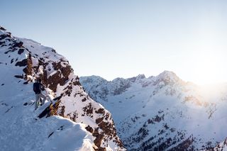 Verschneite Berglandschaft