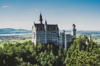 Das Schloss Neuschwanstein in Bayern.