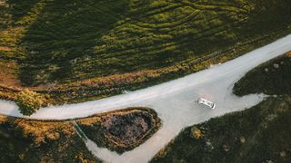 VW Grand California aus der Vogelperspektive