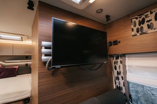 TV in Knaus camper tourer van