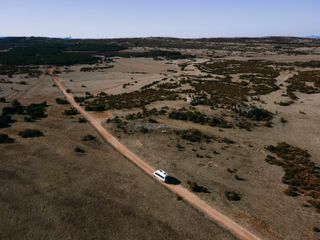 Drone shot of VW Grand California in Spain